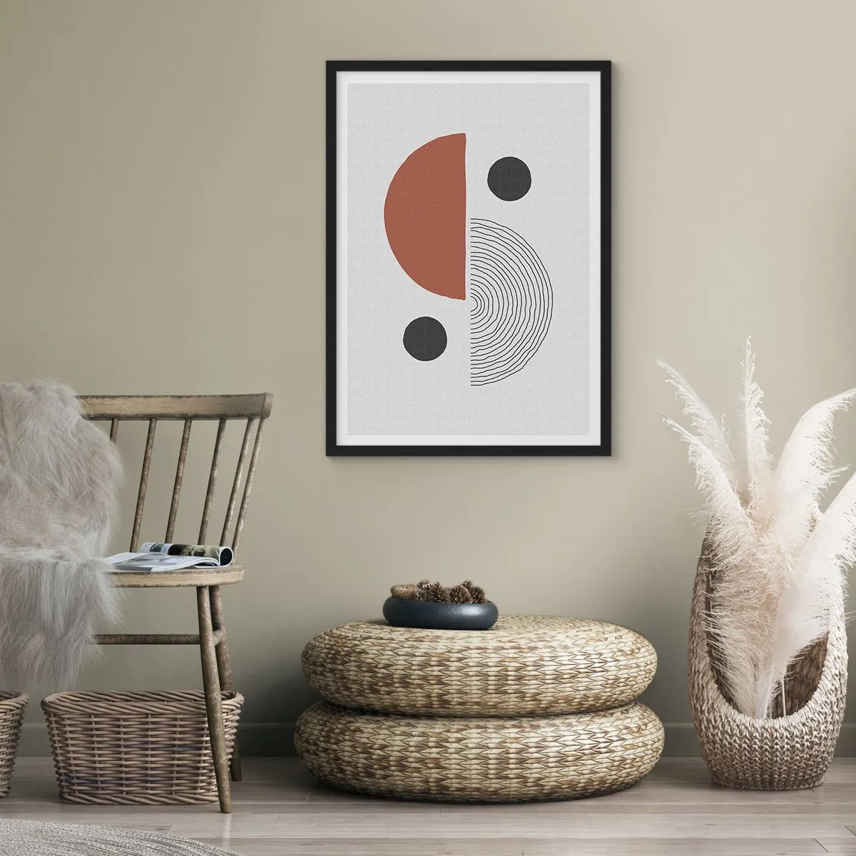 Poster in cornice nera - La perfezione del cerchio - 61x91 cm