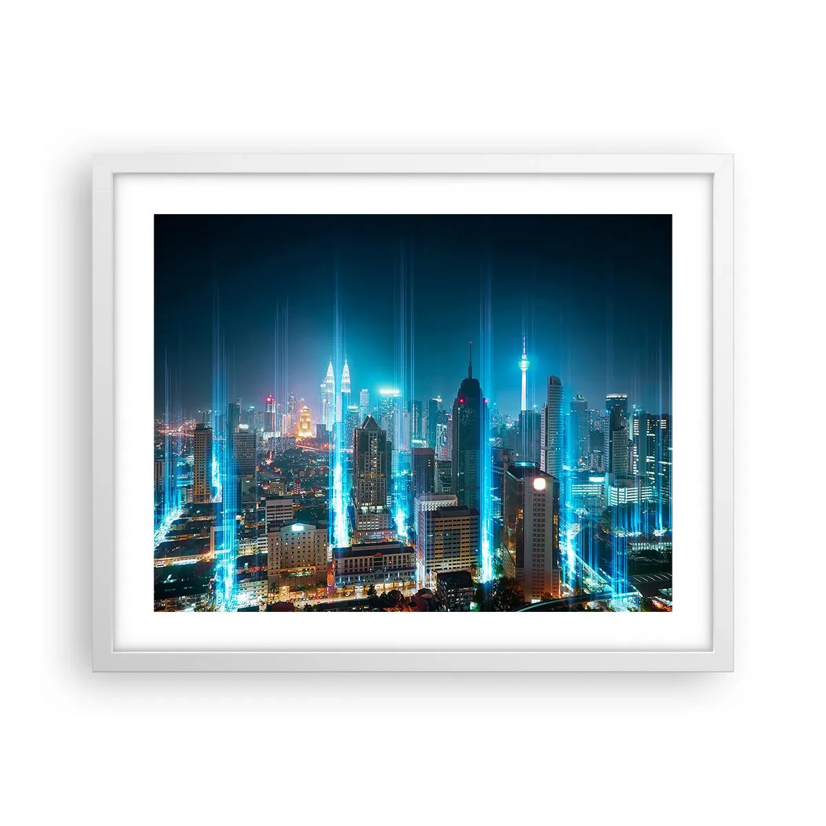 Poster in cornice bianca - Da Berlino al cielo - 50x40 cm