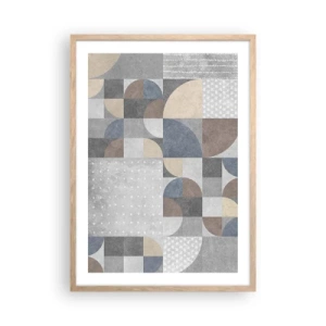 Poster in cornice rovere chiaro - Fantasia di ceramica - 50x70 cm