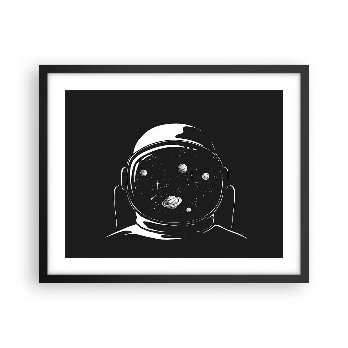 Poster in cornice nera - Panorama niente male - 50x40 cm