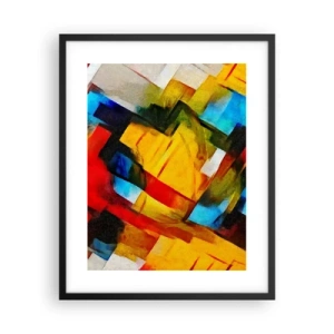 Poster in cornice nera - Intreccio multicolore - 40x50 cm