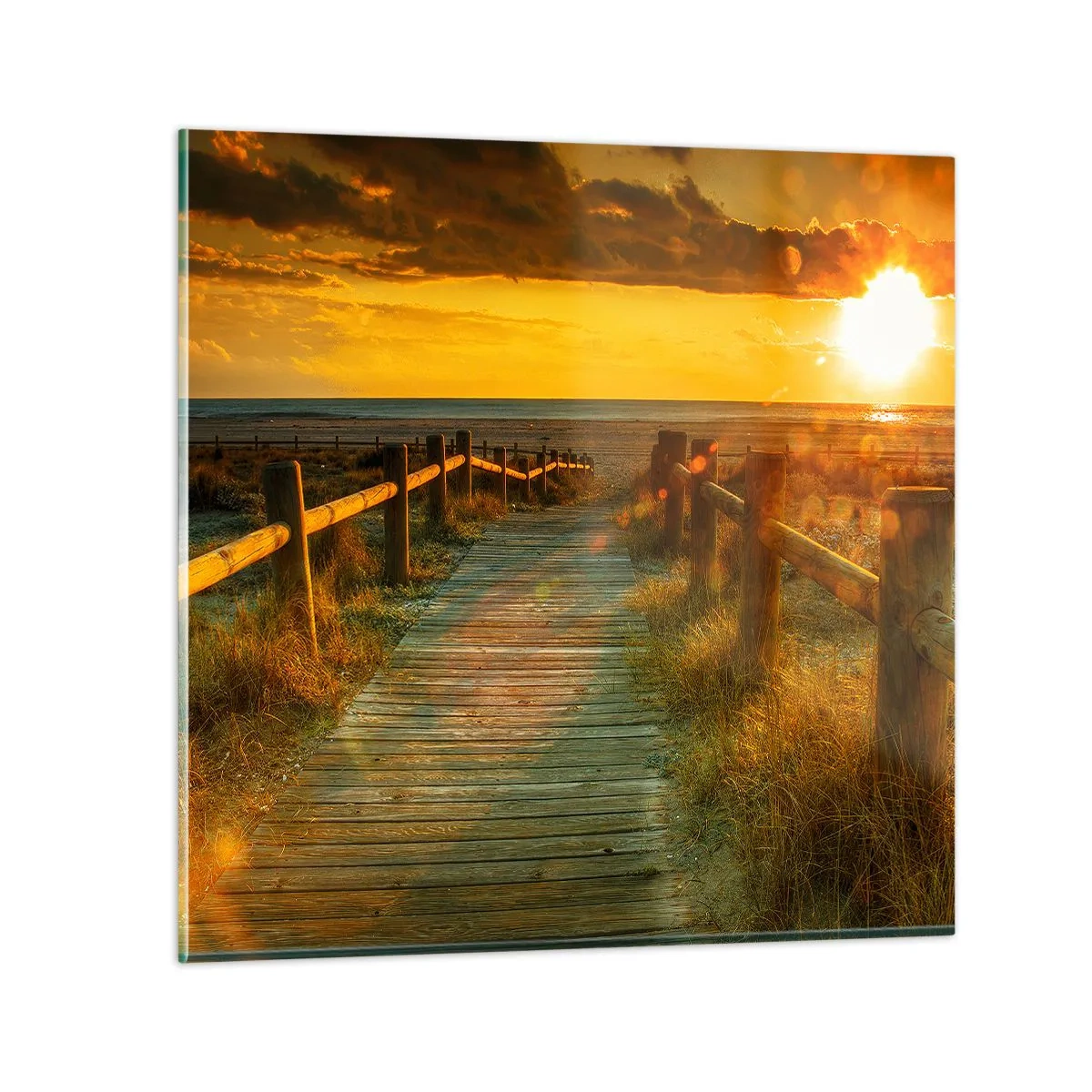 Quadro su vetro - Immerse nell'oro vecchio - 50x50 cm