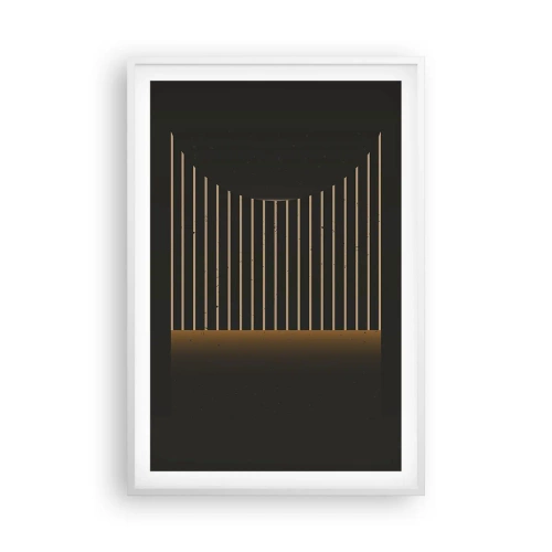 Poster in cornice bianca - Esaminare l'oscurità - 61x91 cm