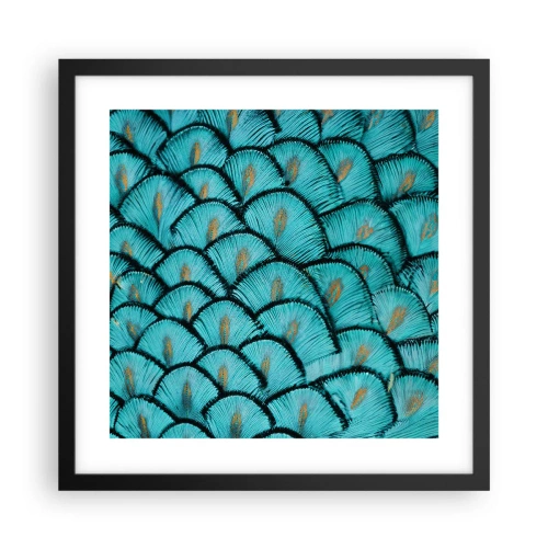 Poster in cornice nera - La grande festa delle piume - 40x40 cm