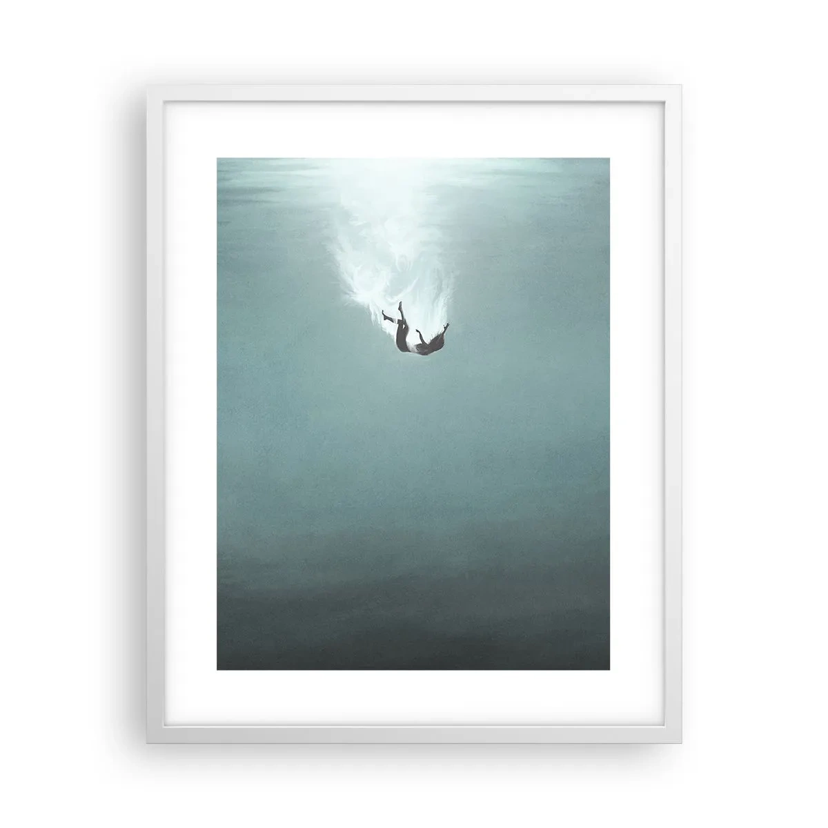 Poster in cornice bianca - Nell'abbraccio dell'oceano - 40x50 cm