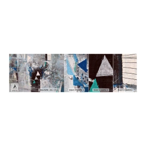 Campione Di Fotomurale Standard Eco - L'ordine superiore dei triangoli - Astrazione, Pezzo, Modello moderno - 100x30 cm