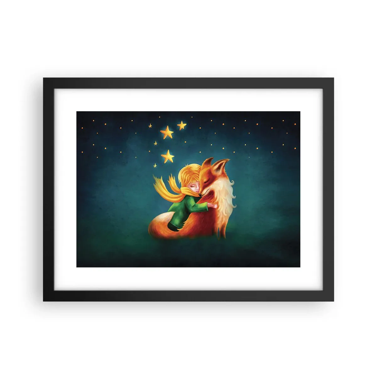 Poster in cornice nera - Il piccolo principe - 40x30 cm