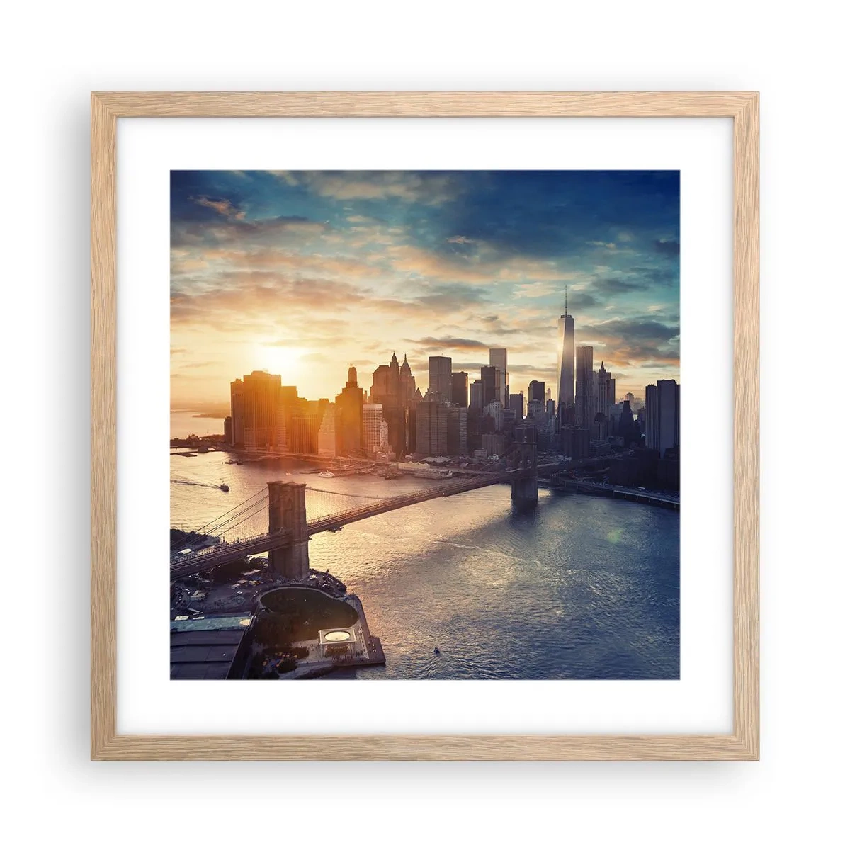 Poster in cornice rovere chiaro - Il monumento alla cultura dell'occidente - 40x40 cm