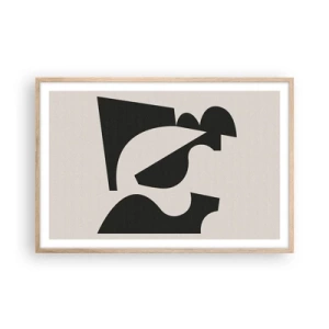 Poster in cornice rovere chiaro - Kit di montaggio - 91x61 cm