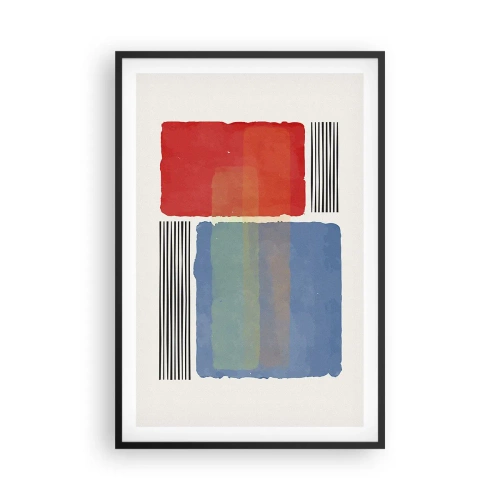 Poster in cornice nera - Spirito e lettera della geometria - 61x91 cm