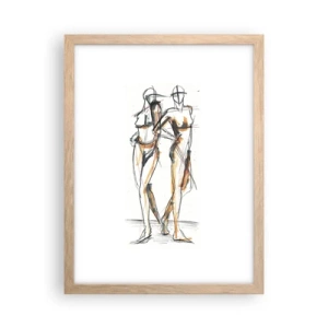 Poster in cornice rovere chiaro - Studio di armonia - 30x40 cm