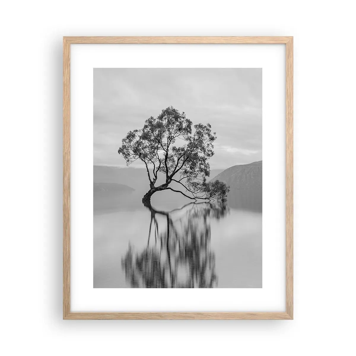 Poster in cornice rovere chiaro - C'è un paese così - 40x50 cm