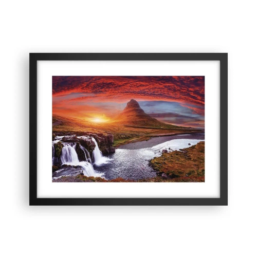 Poster in cornice nera - Paesaggio della Terra di Mezzo - 40x30 cm