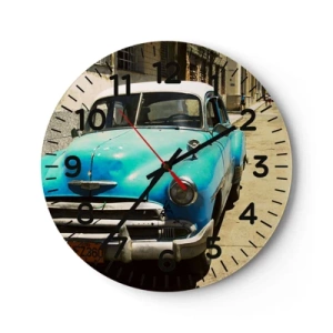 Orologio da parete - Orologio in Vetro - Evviva Cuba! - 40x40 cm