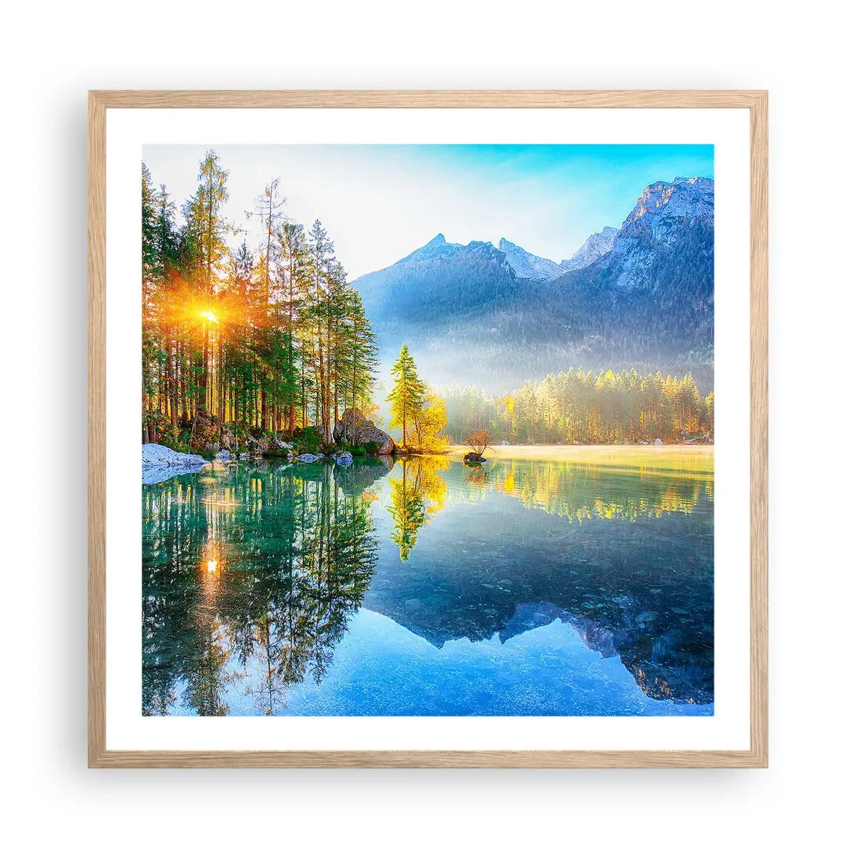 Poster in cornice rovere chiaro - Maestà e dolcezza - 60x60 cm