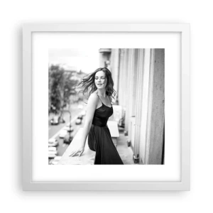 Poster in cornice bianca - Sicuramente parigina - 30x30 cm