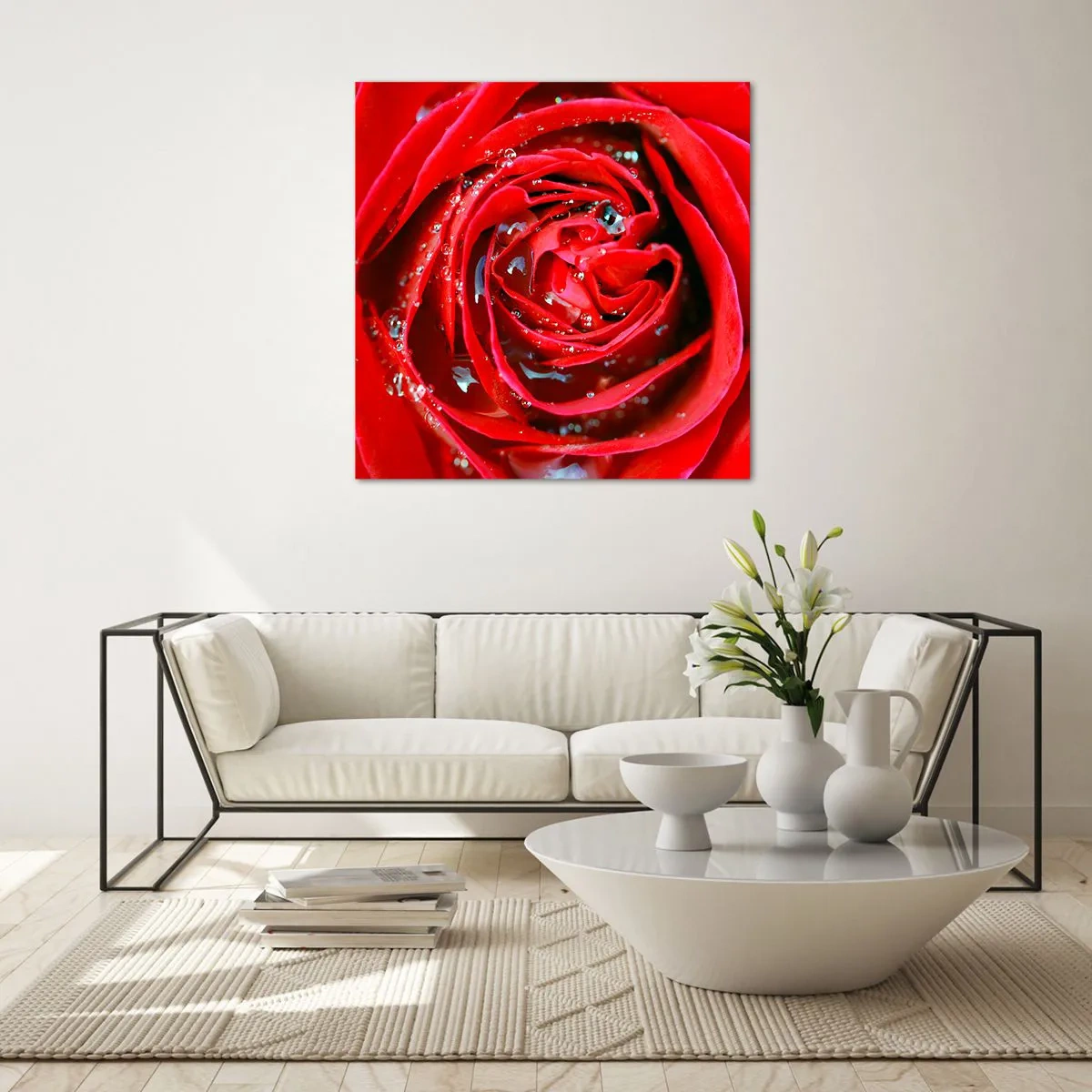 Quadro su vetro - Nelle gocce della rugiada - 40x40 cm