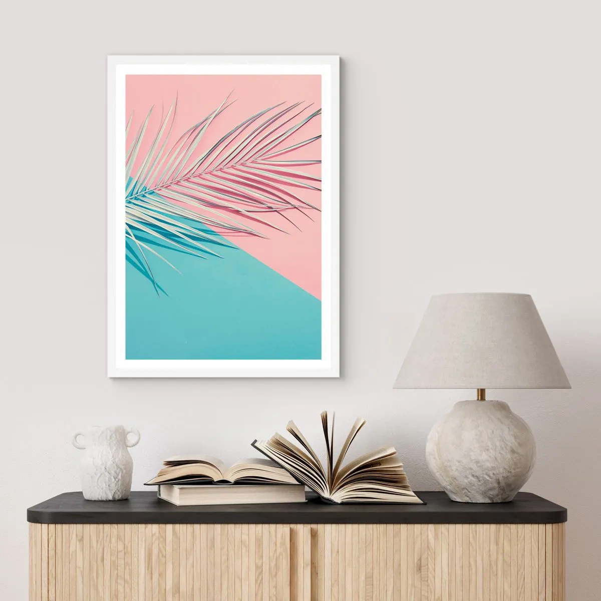 Poster in cornice bianca - Impressione tropicale - 61x91 cm