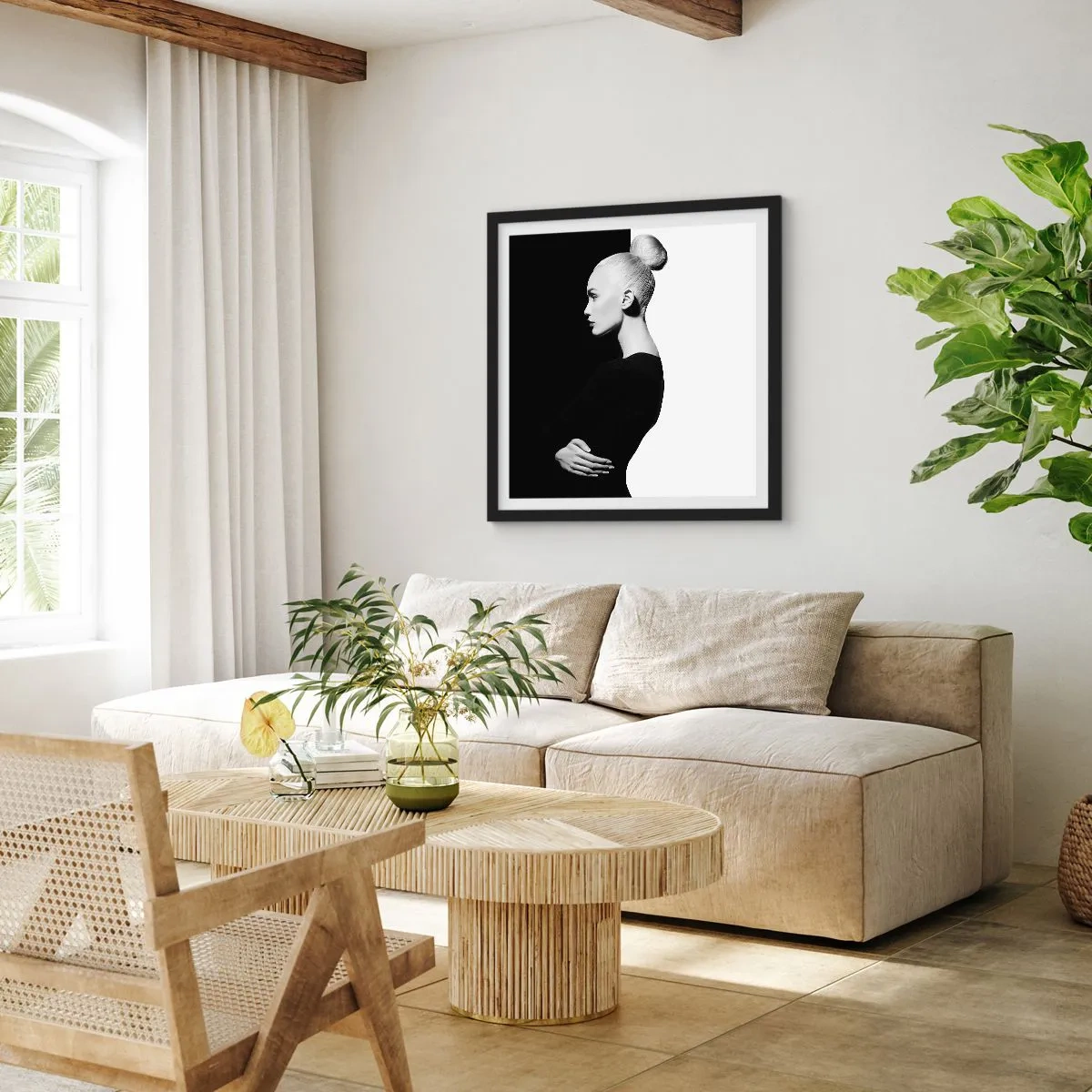 Poster in cornice nera - Semplicemente donna - 30x30 cm