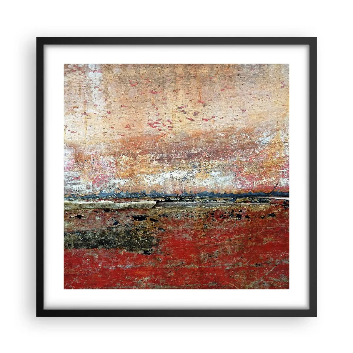 Poster in cornice nera - Forse è il mare - 50x50 cm