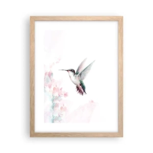 Poster in cornice rovere chiaro - Battito immobile - 30x40 cm