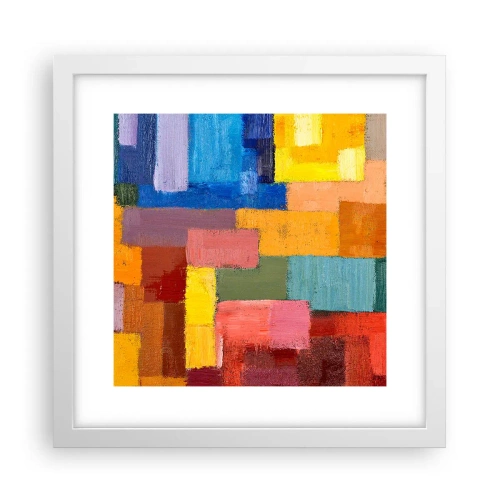 Poster in cornice bianca - Ognuno diverso, tutti colorati - 30x30 cm