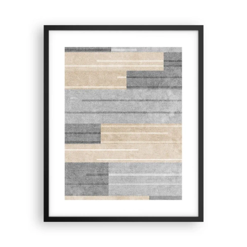 Poster in cornice nera - Composizione: rigare dritto - 40x50 cm