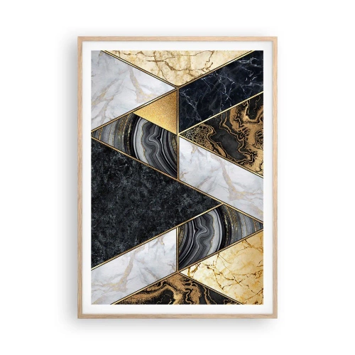 Poster in cornice rovere chiaro - Pietra su pietra - 70x100 cm
