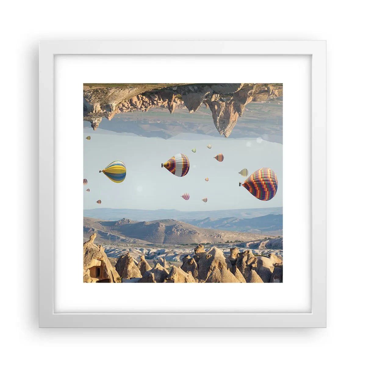 Poster in cornice bianca - Qui tutto è possibile - 30x30 cm