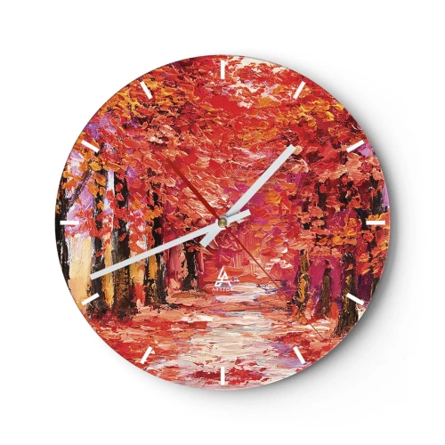 Orologio da parete - Orologio in Vetro - Impressione d'autunno - 40x40 cm