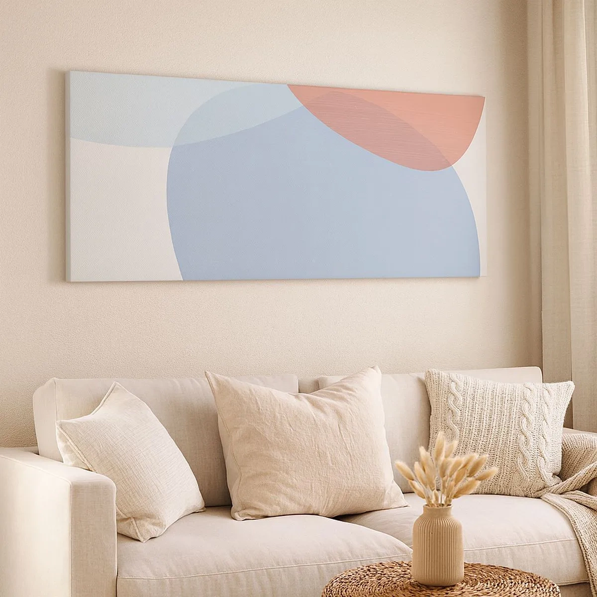 Quadro su tela - Stampe su Tela - Legami pastello - 100x40 cm