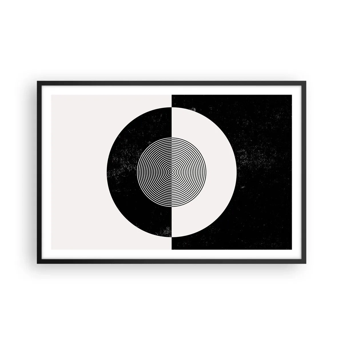 Poster in cornice nera - Armonia in bianco e nero - 91x61 cm