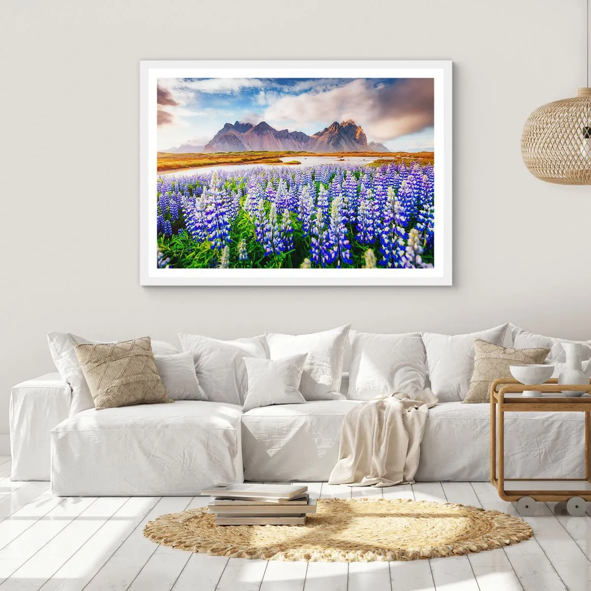 Poster in cornice bianca - Forza e asprezza accanto alla mitezza - 50x40 cm