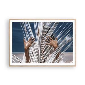 Poster in cornice rovere chiaro - La ragazza dello sciamano? - 100x70 cm