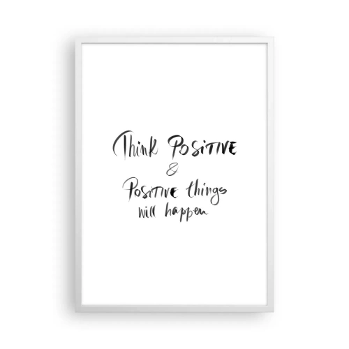 Poster in cornice bianca - Come vivere? - 50x70 cm
