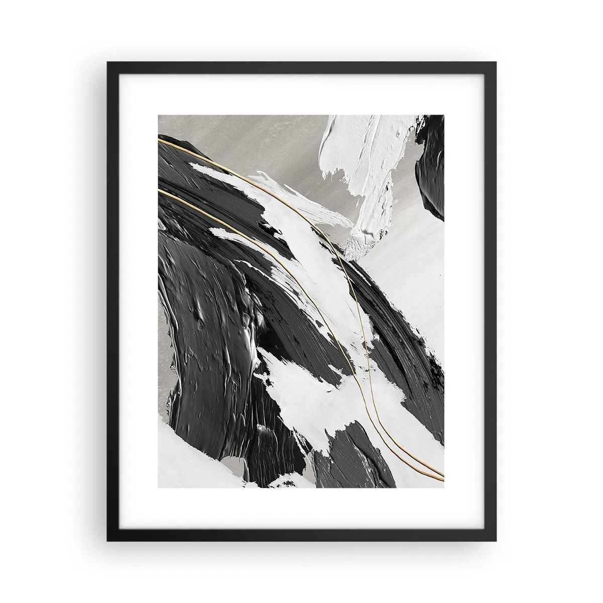 Poster in cornice nera - Astrazione con sfarzo - 40x50 cm