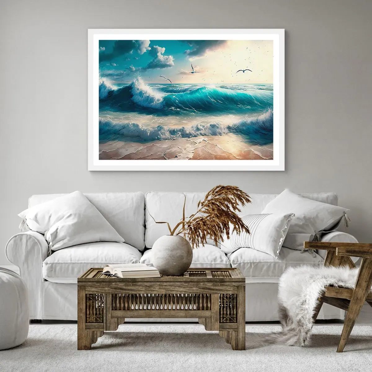 Poster in cornice bianca - Mormora solo per te - 100x70 cm