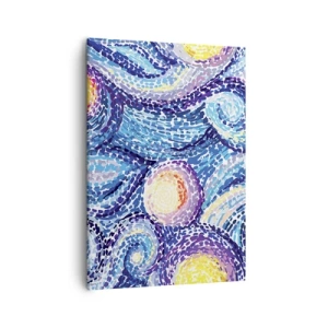 Quadro su tela - Stampe su Tela - Un'interpretazione artistica del cielo stellato nello stile di Van Gogh - 50x70cm - Dal quadro di Van Gogh - Decorazione murale moderna per soggiorno e camera da letto ARTTOR