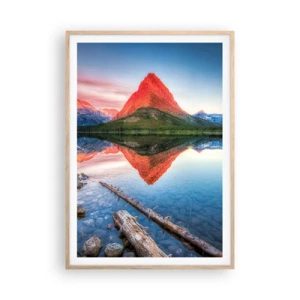 Poster in cornice rovere chiaro - Caldo e freddo - 70x100 cm