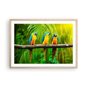 Poster in cornice rovere chiaro - Hai sentito che ha fatto? - 70x50 cm