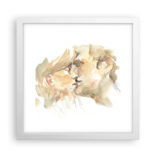 Poster in cornice bianca - Sarà l'anima gemella? - 30x30 cm