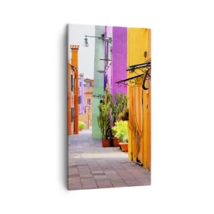 Quadro su tela - Stampe su Tela - Angolo multicolore - 45x80 cm