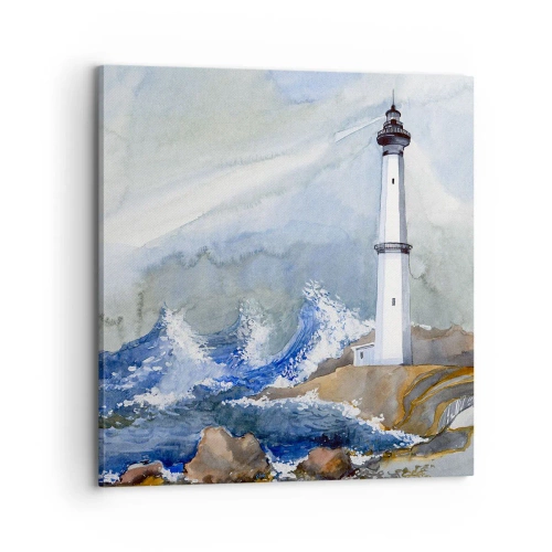 Quadro su tela - Stampe su Tela - Contro il buio e le burrasche - 70x70 cm