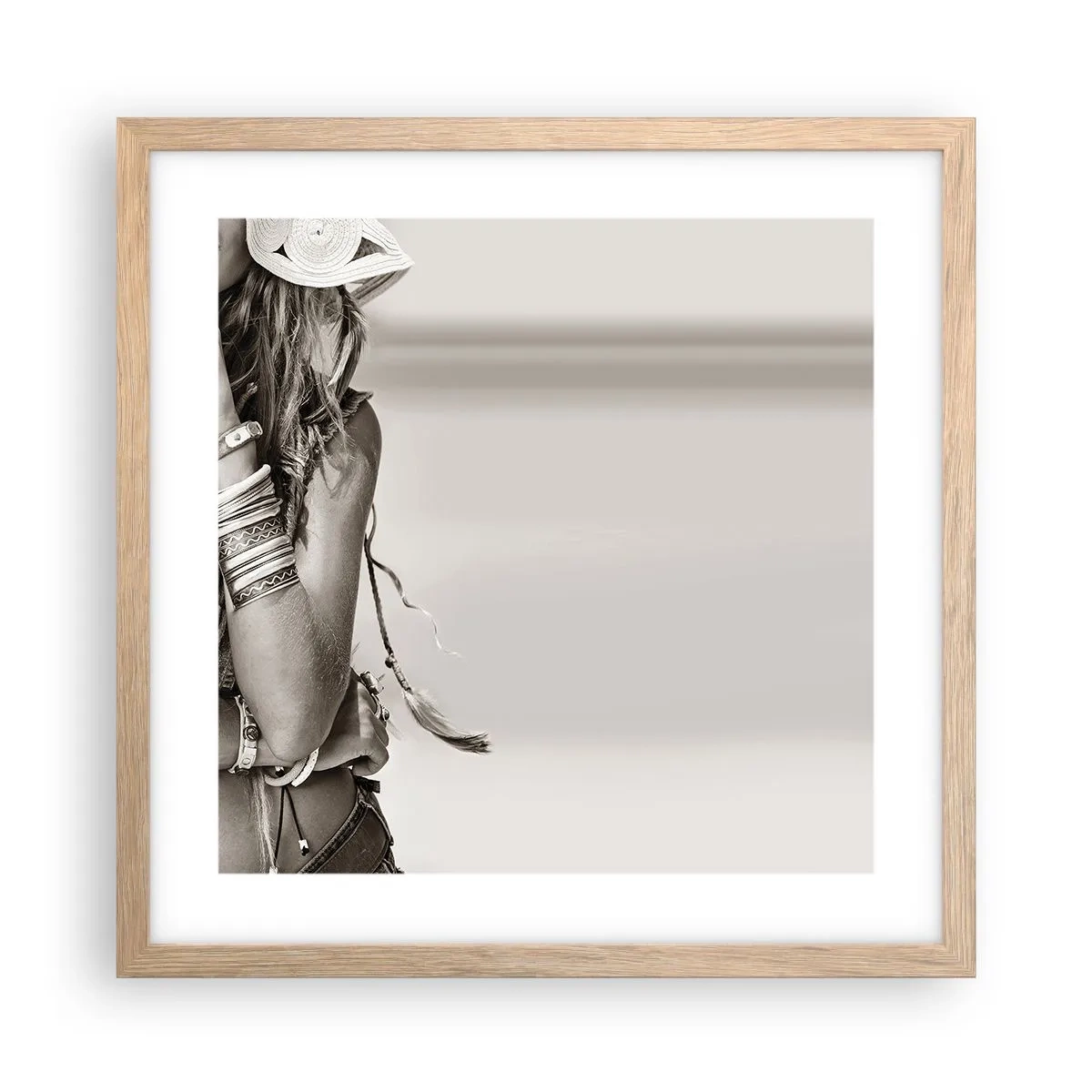 Poster in cornice rovere chiaro - Come una ragazza - 40x40 cm