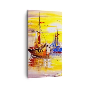 Quadro su tela - Stampe su Tela - Meritato riposo nel porto - 45x80 cm