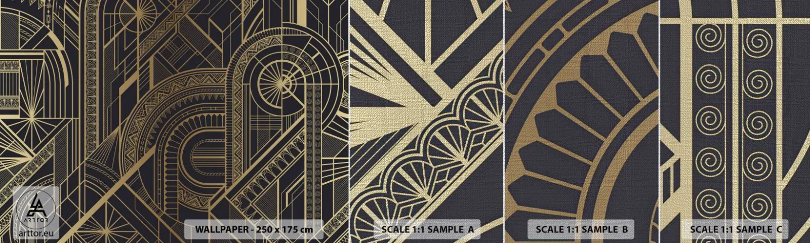 Campione di Fotomurale Premium Canvas - Concetti, idee, progetti - Astrazione, Pezzo, Ornamento - 100x30 cm