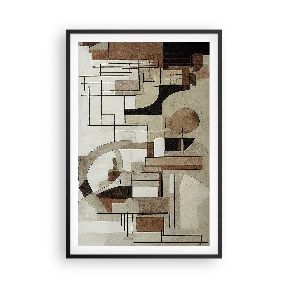 Poster in cornice nera - Paesaggio urbano 2.0 - 61x91 cm