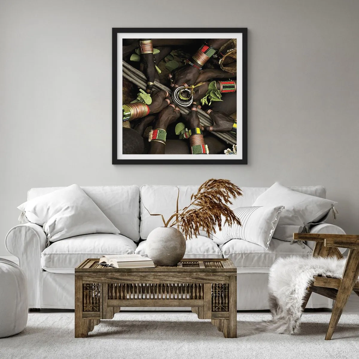 Poster in cornice nera - Siamo insieme - 50x50 cm