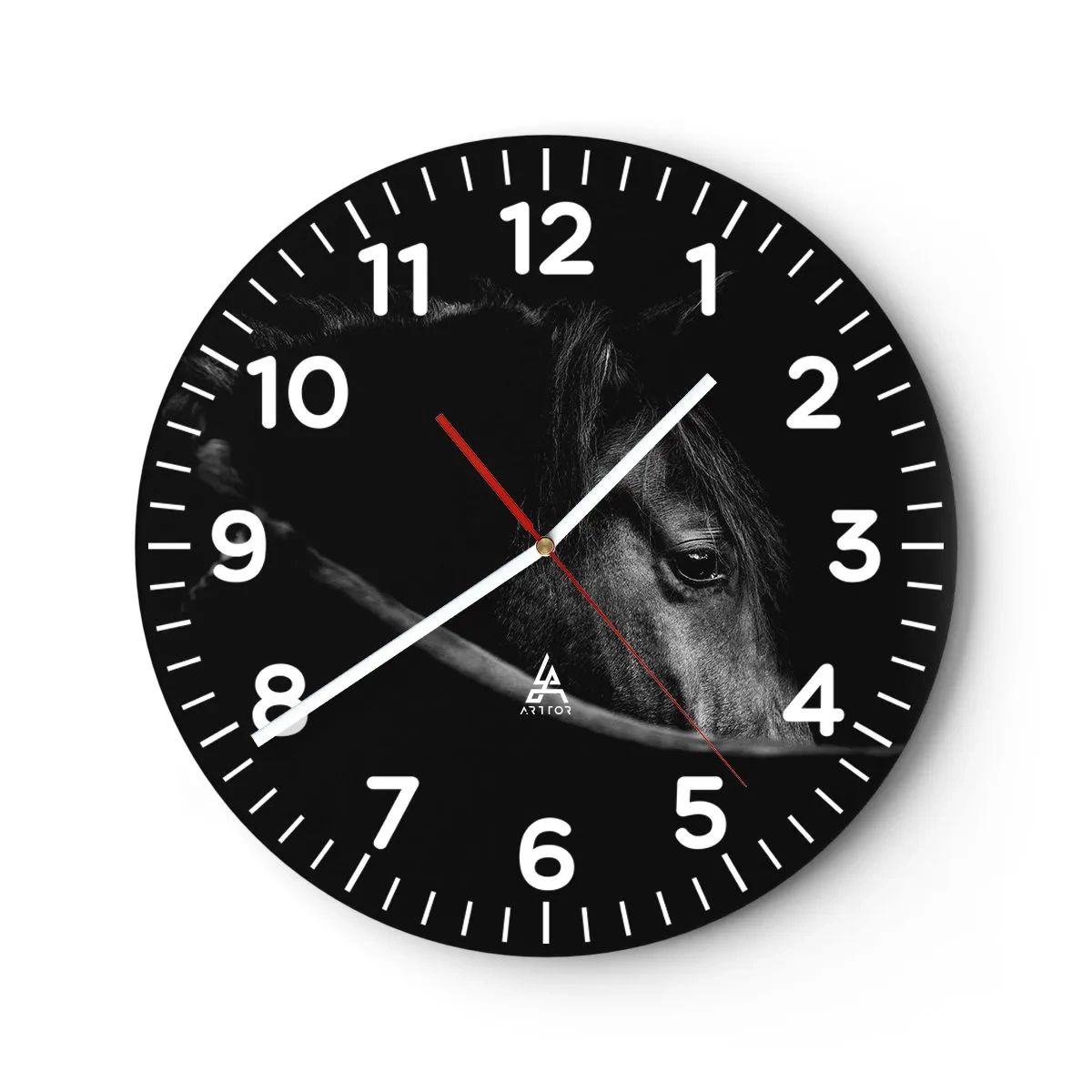 Orologio da parete - Orologio in Vetro - Il principe nero - 30x30 cm