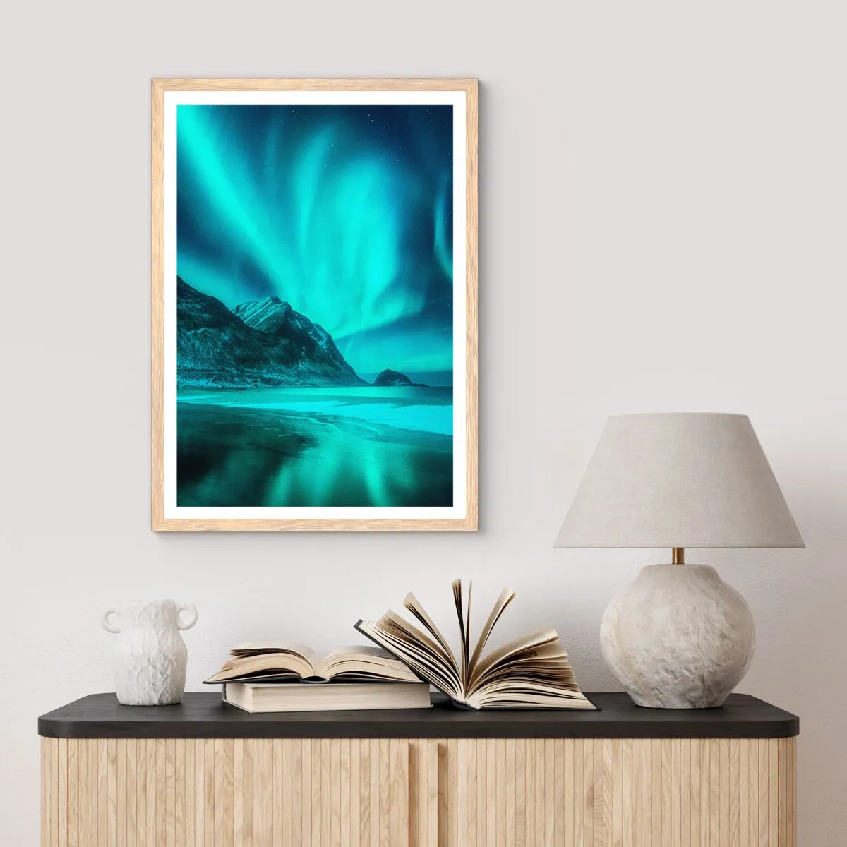 Poster in cornice rovere chiaro - Miracolo del Nord - 30x40 cm